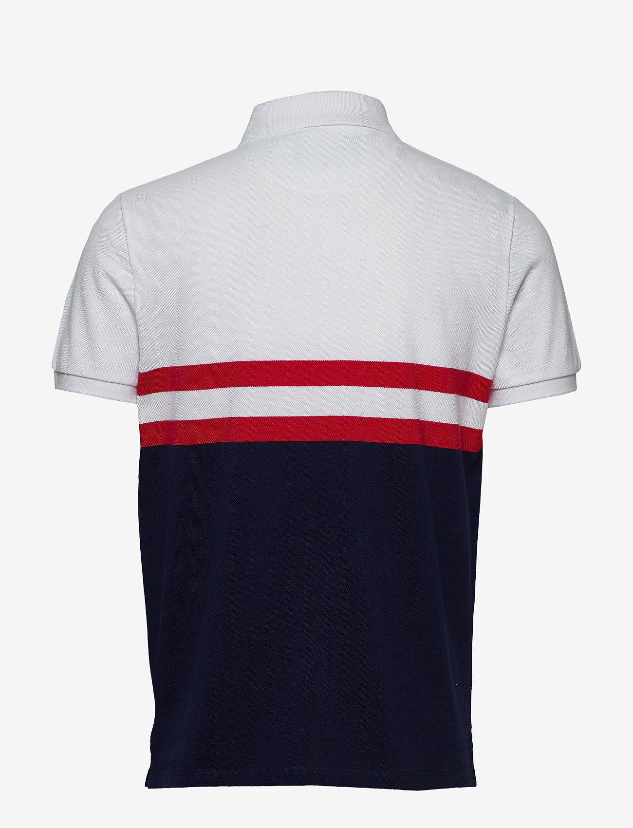 Lyle & Scott - Yoke Stripe Polo Shirt - white/ navy - 1