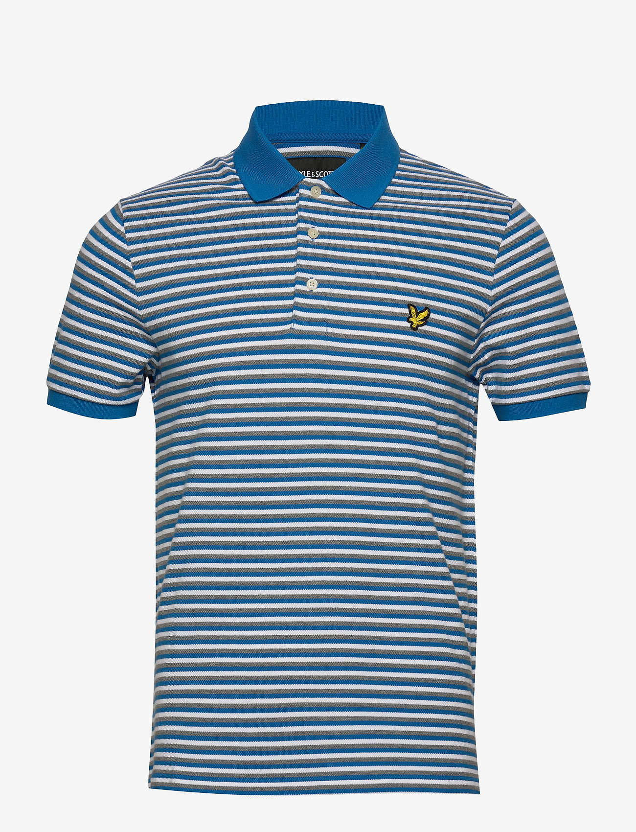Lyle & Scott - Stripe Polo Shirt - bright royal blue - 0