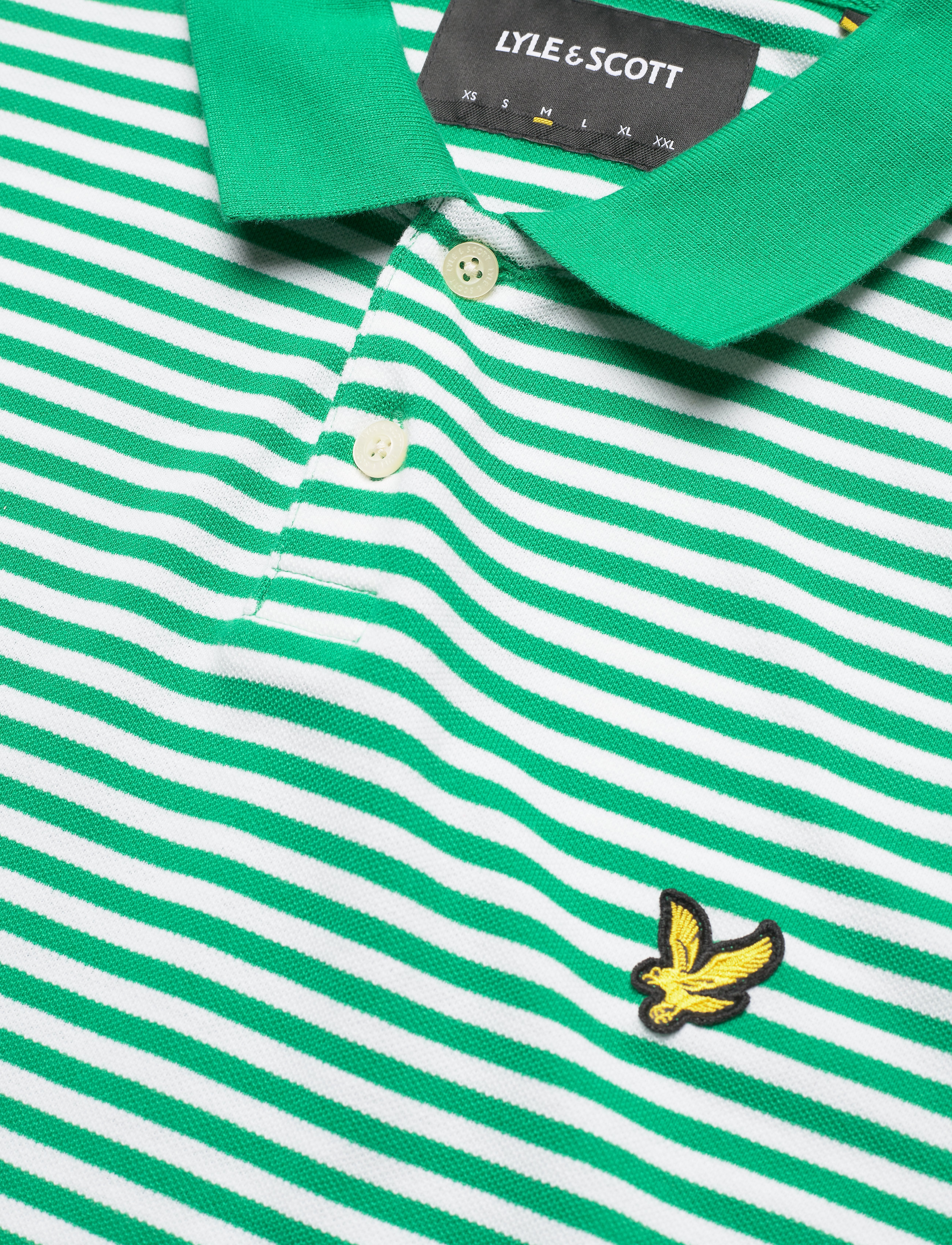 Lyle & Scott - 2 Colour Striped Polo - aqua salt - 2