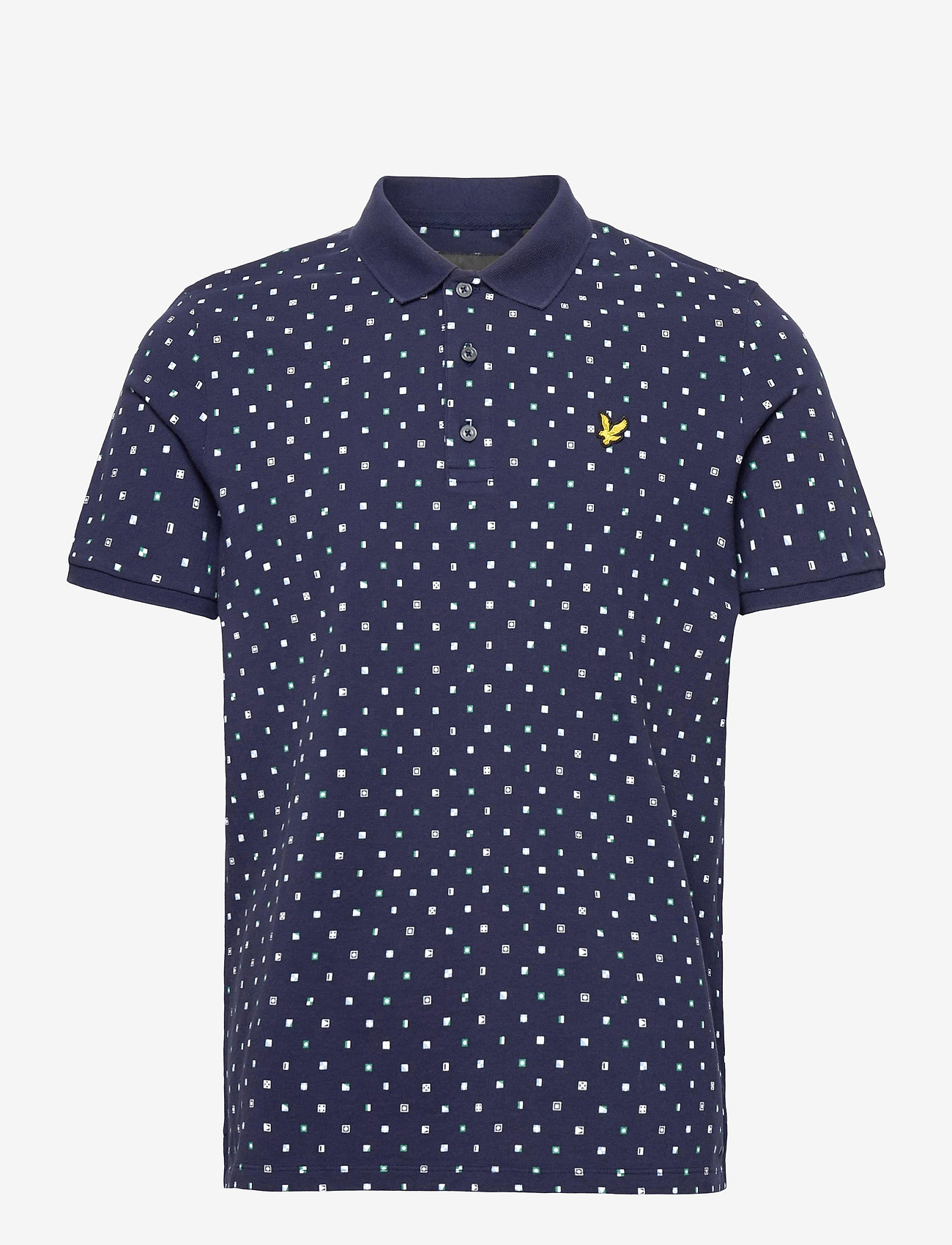 Lyle & Scott - Flag Print Polo - navy flag print - 0