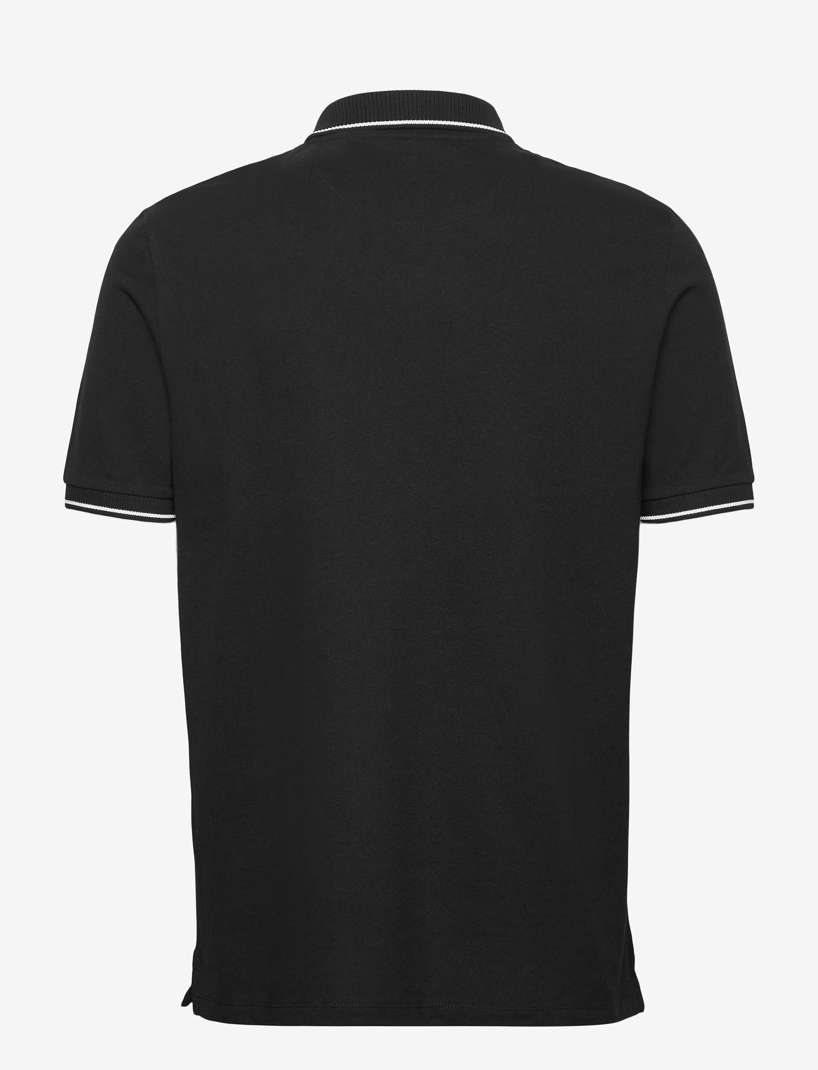 Lyle & Scott - Heavy Rib Tipped Polo - z865 jet black - 1