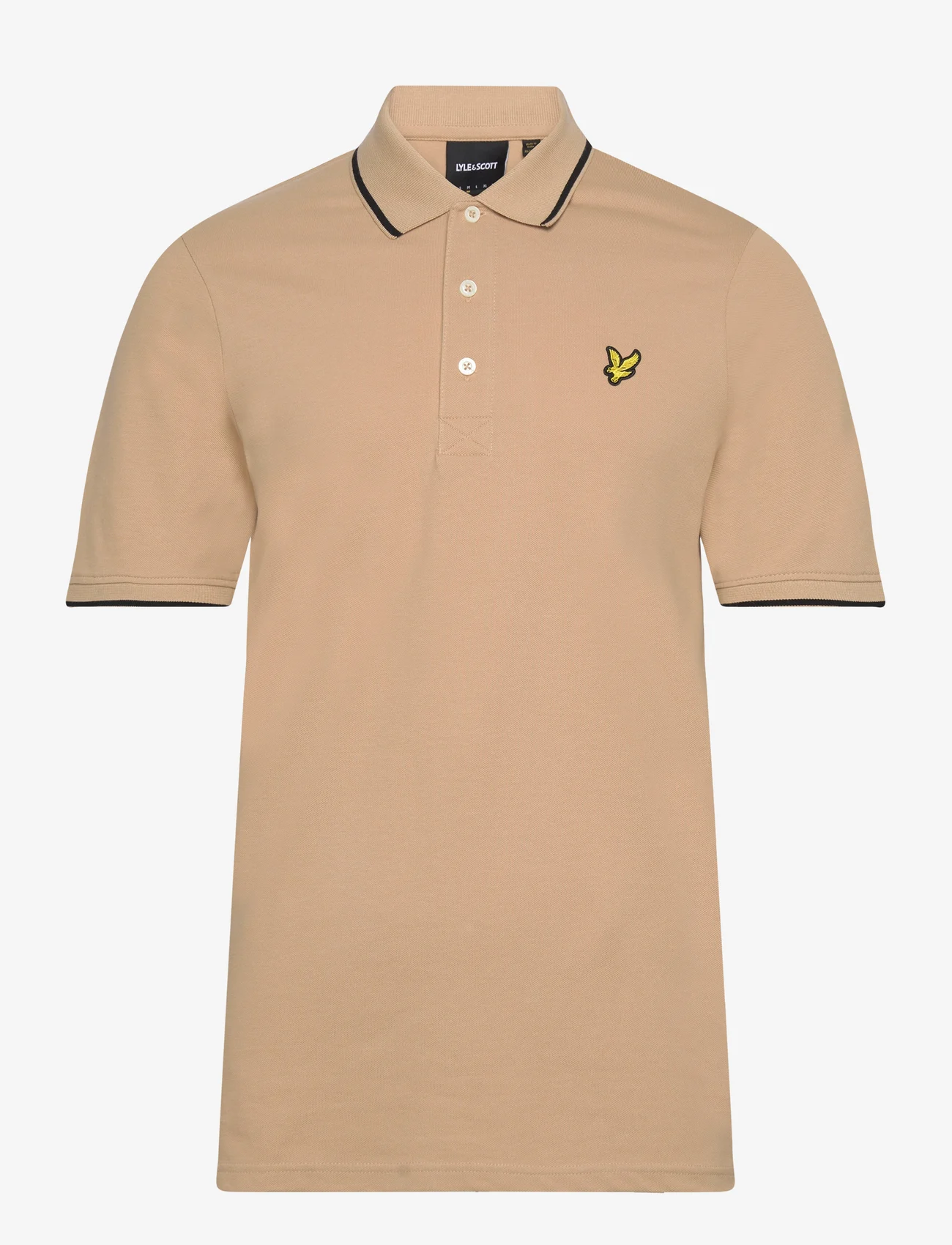 Lyle & Scott - Tipped Polo Shirt - korte mouwen - x221 cairngorms khaki/black - 0