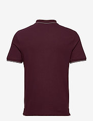 Lyle & Scott - Tipped Polo Shirt - kortærmede poloer - burgundy/ mid grey marl - 1