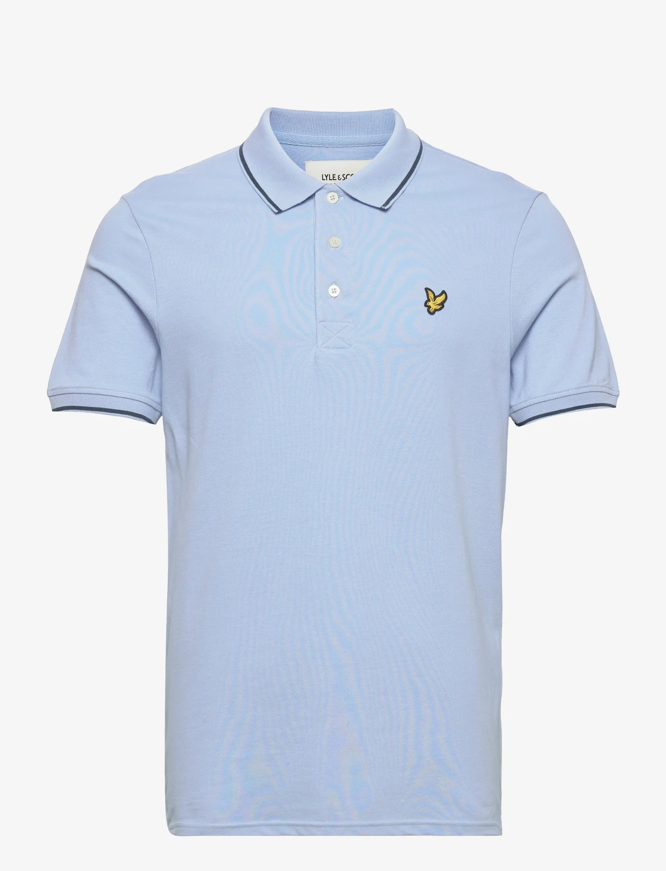 Lyle & Scott - Tipped Polo Shirt - kortärmade pikéer - light blue/ dark navy - 0