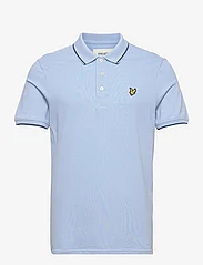 Lyle & Scott - Tipped Polo Shirt - kortærmede poloer - light blue/ dark navy - 0