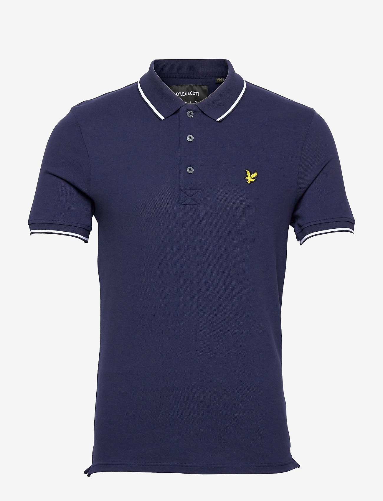 Lyle & Scott - Tipped Polo Shirt - short-sleeved polos - navy/ white - 0