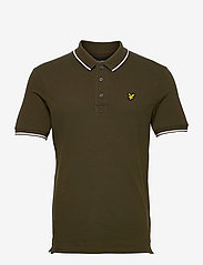 Lyle & Scott - Tipped Polo Shirt - short-sleeved polos - olive/ white - 0