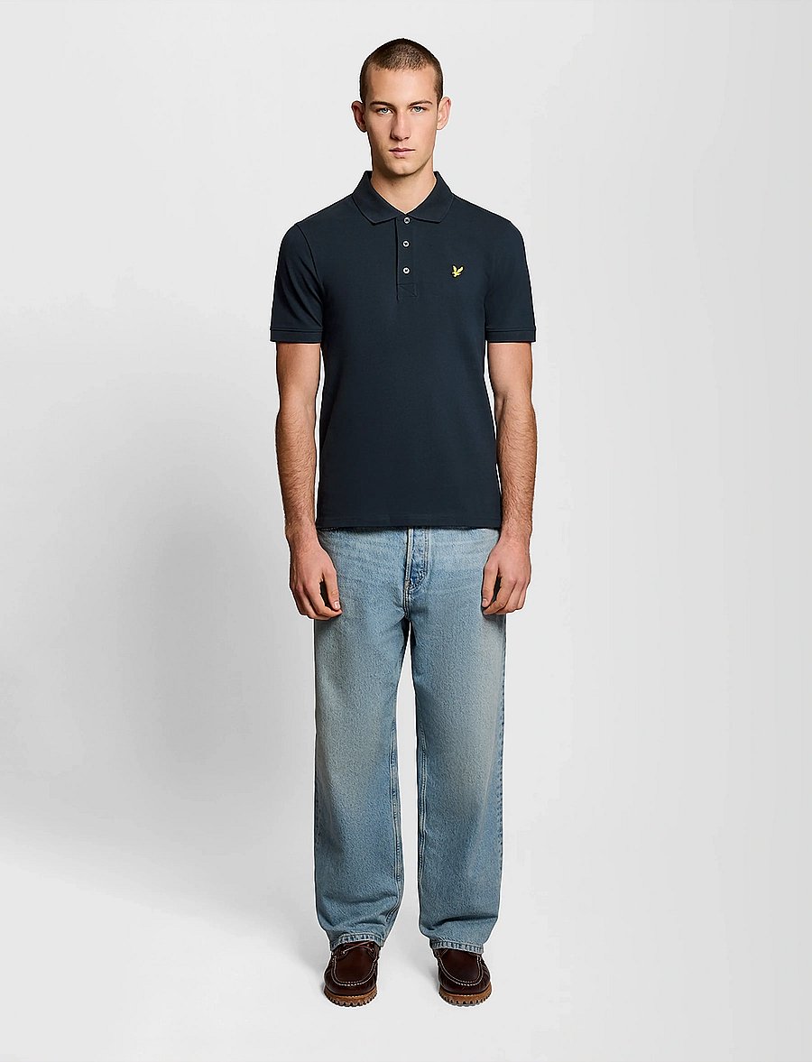 Lyle & Scott - Tipped Polo Shirt - lyhythihaiset - w403 dark navy/ white - 4