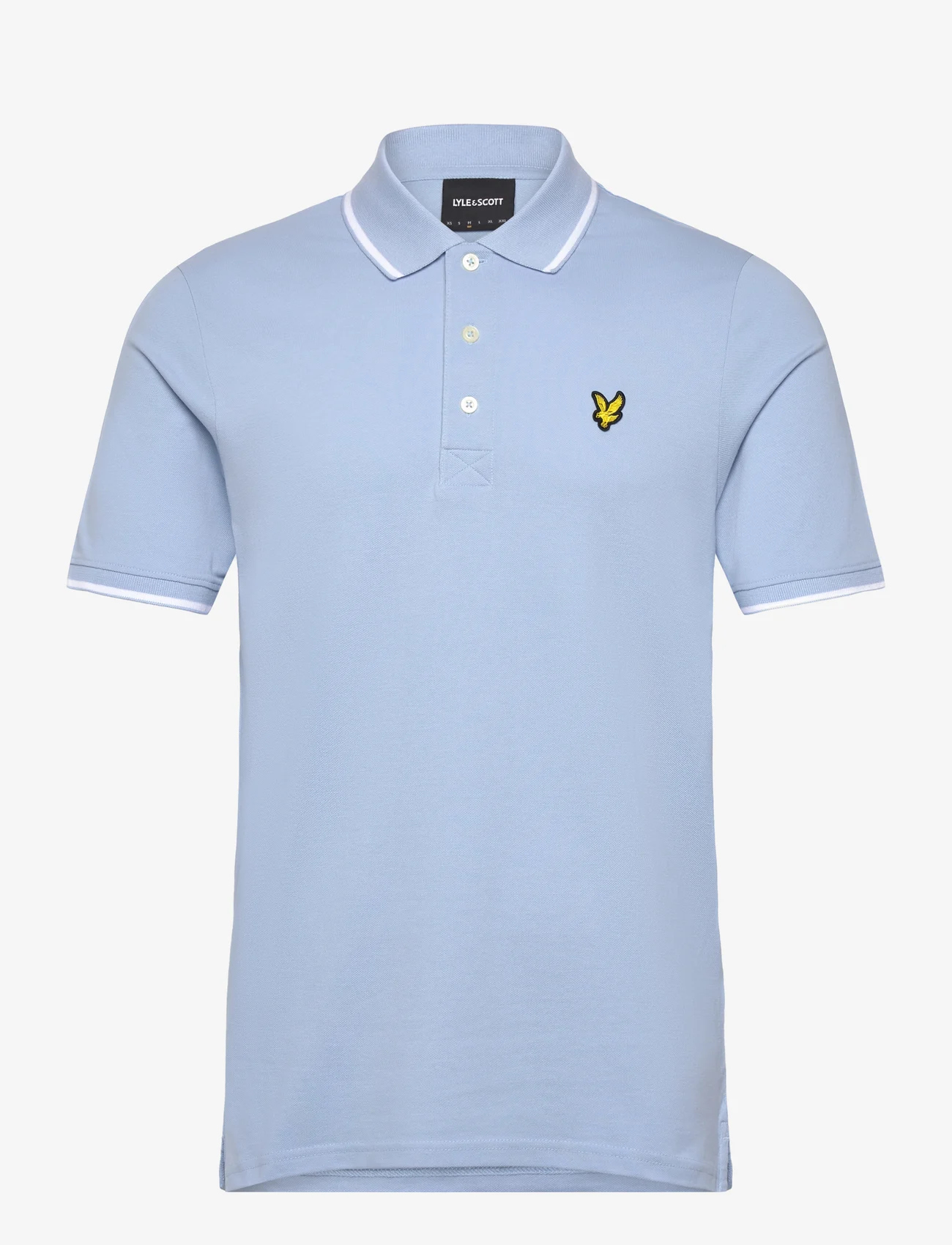 Lyle & Scott - Tipped Polo Shirt - korte mouwen - w490 light blue/ white - 0