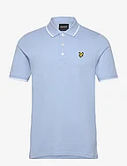 Tipped Polo Shirt - W490 LIGHT BLUE/ WHITE