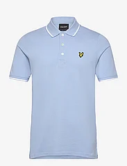 Lyle & Scott - Tipped Polo Shirt - kortærmede poloer - w490 light blue/ white - 0