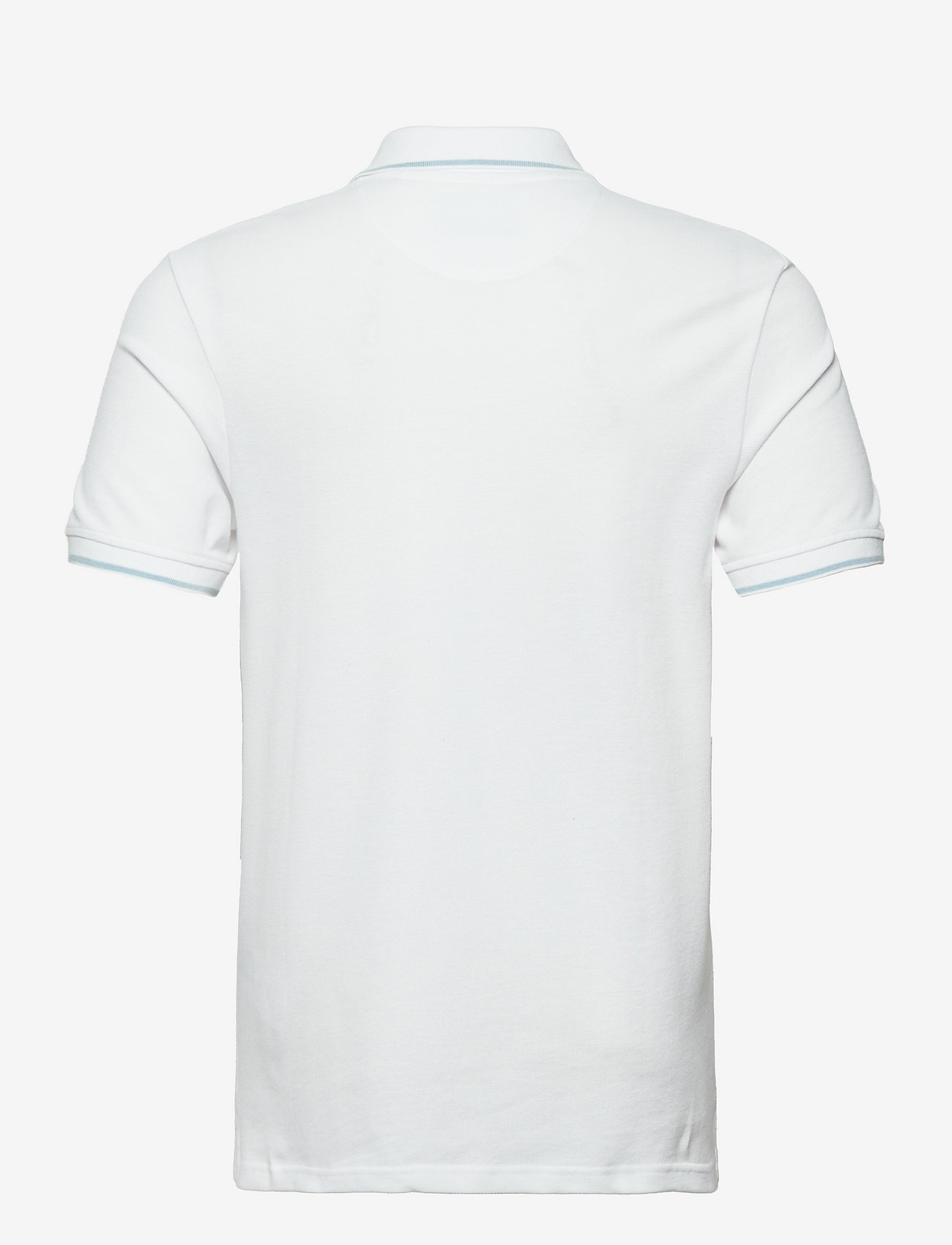 Lyle & Scott - Tipped Polo Shirt - short-sleeved polos - w533 white/ light blue - 2