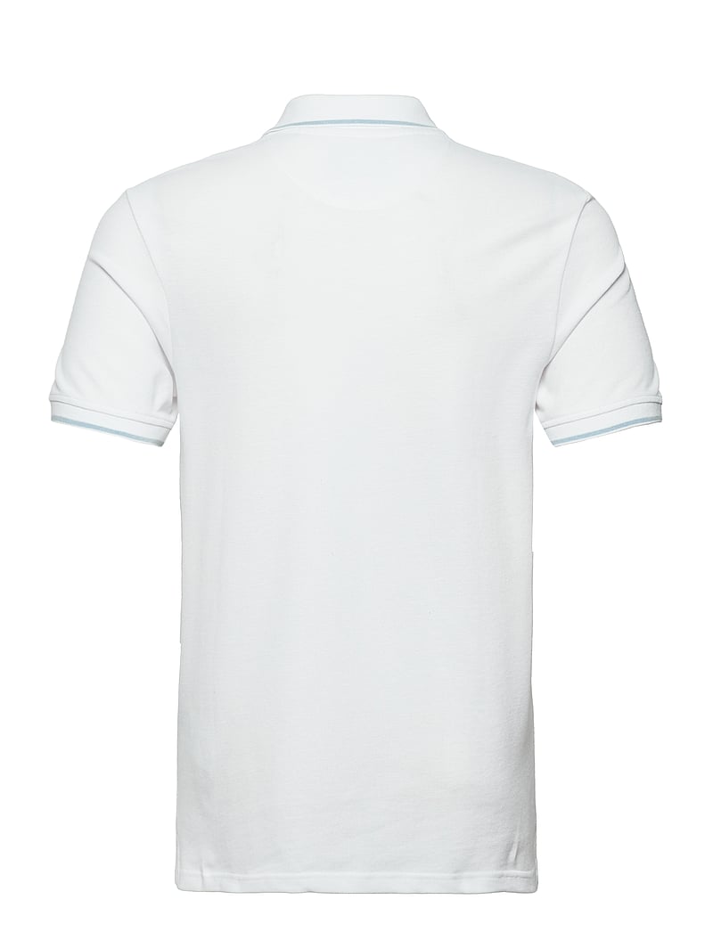 Lyle & Scott - Tipped Polo Shirt - kortärmade pikéer - w533 white/ light blue - 2