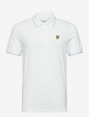 Lyle & Scott - Tipped Polo Shirt - kortærmede poloer - white/ light blue - 0