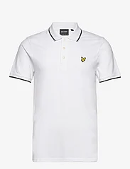 Lyle & Scott - Tipped Polo Shirt - kortærmede poloer - x222 white/gunmetal - 0