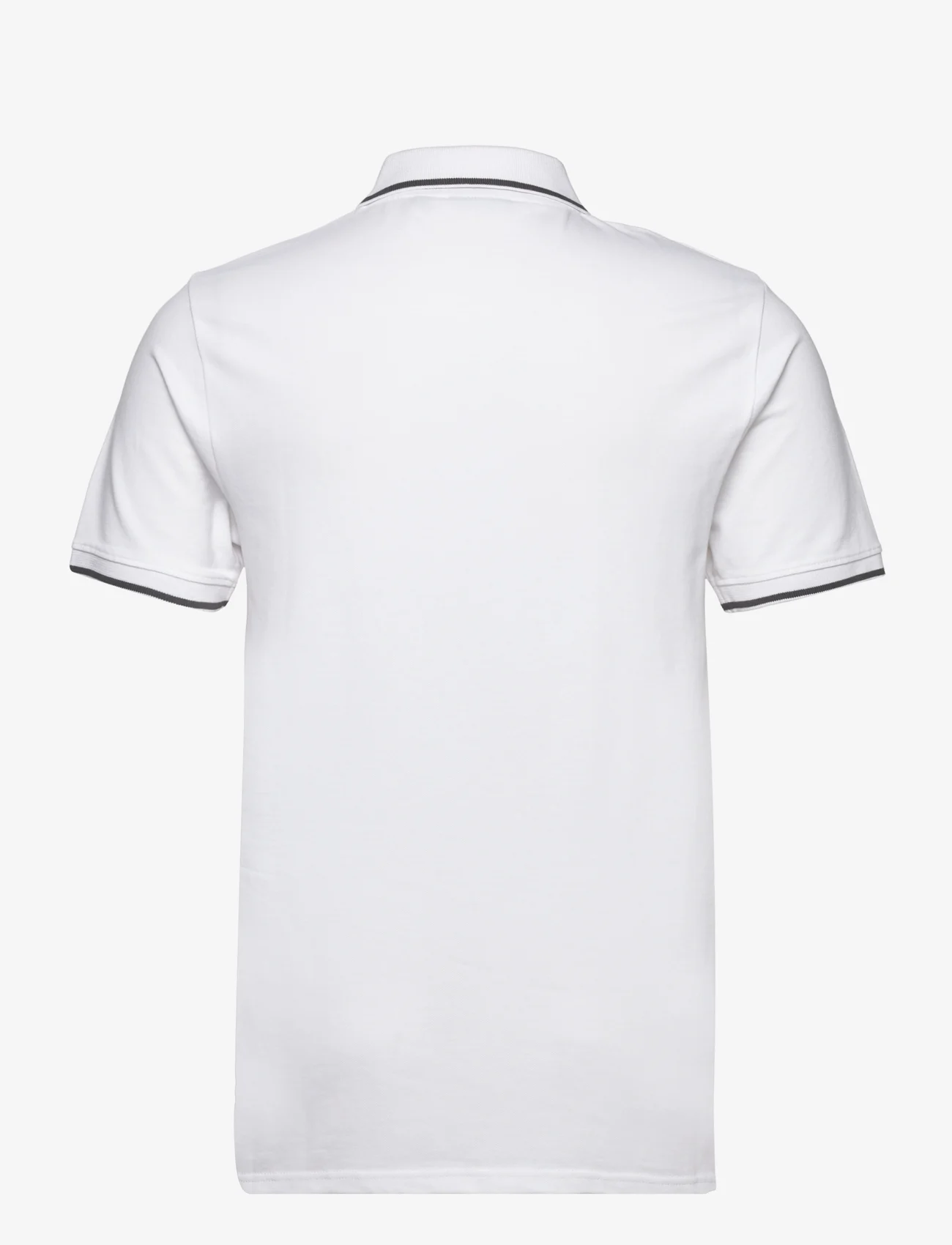 Lyle & Scott - Tipped Polo Shirt - lyhythihaiset - x222 white/gunmetal - 1