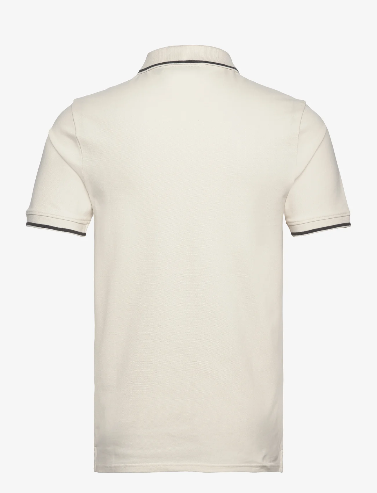 Lyle & Scott - Tipped Polo Shirt - kortærmede poloer - x296 chalk/ gunmetal - 1