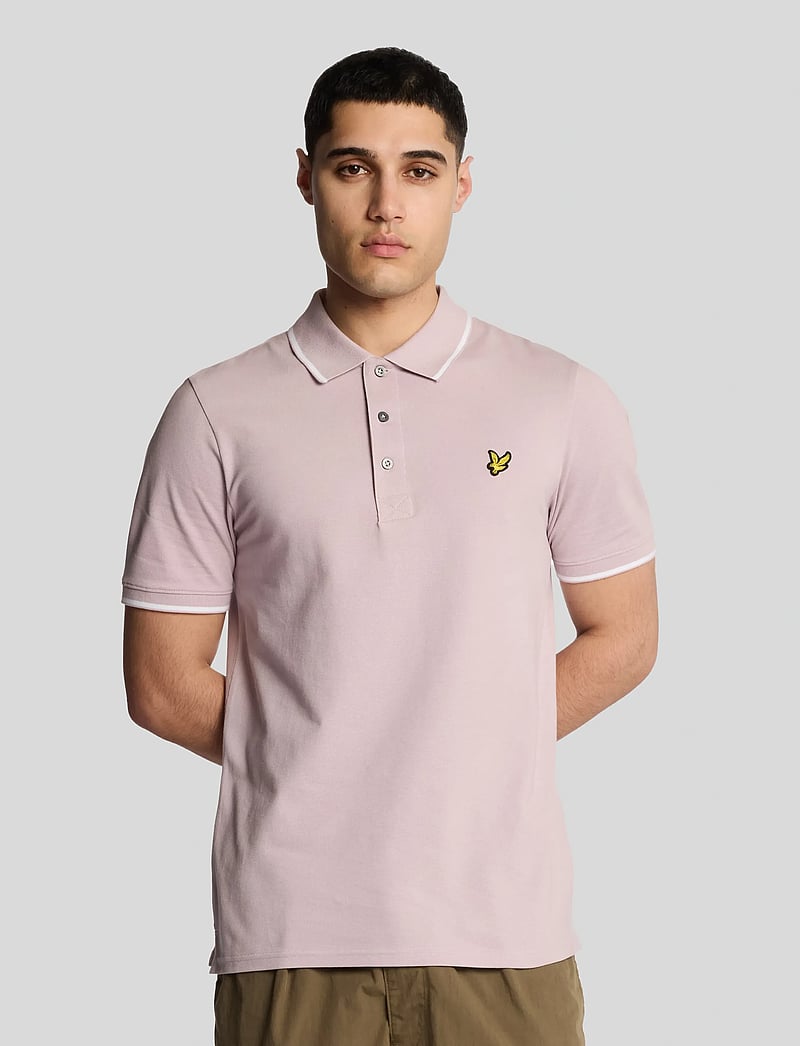 Lyle & Scott - Tipped Polo Shirt - kortærmede poloer - x809 iris/ white - 0
