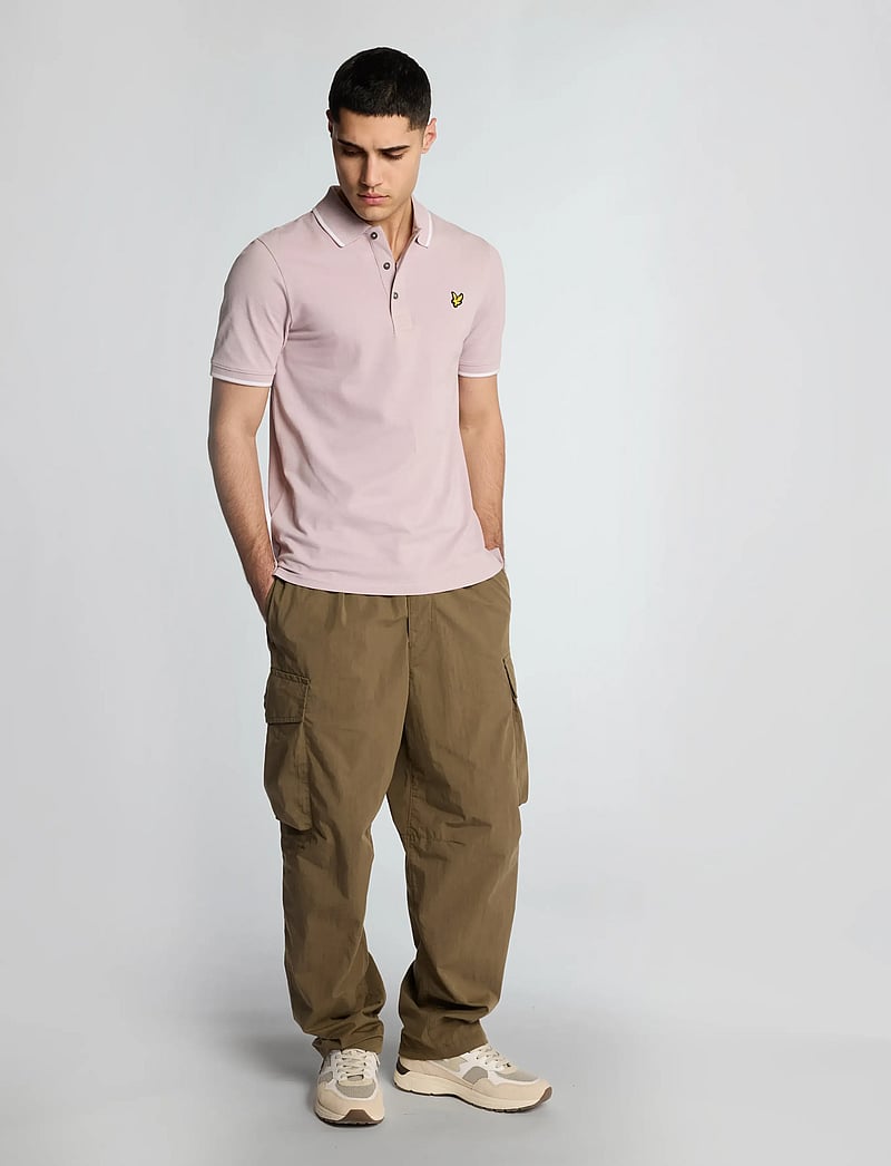 Lyle & Scott - Tipped Polo Shirt - kortærmede poloer - x809 iris/ white - 4