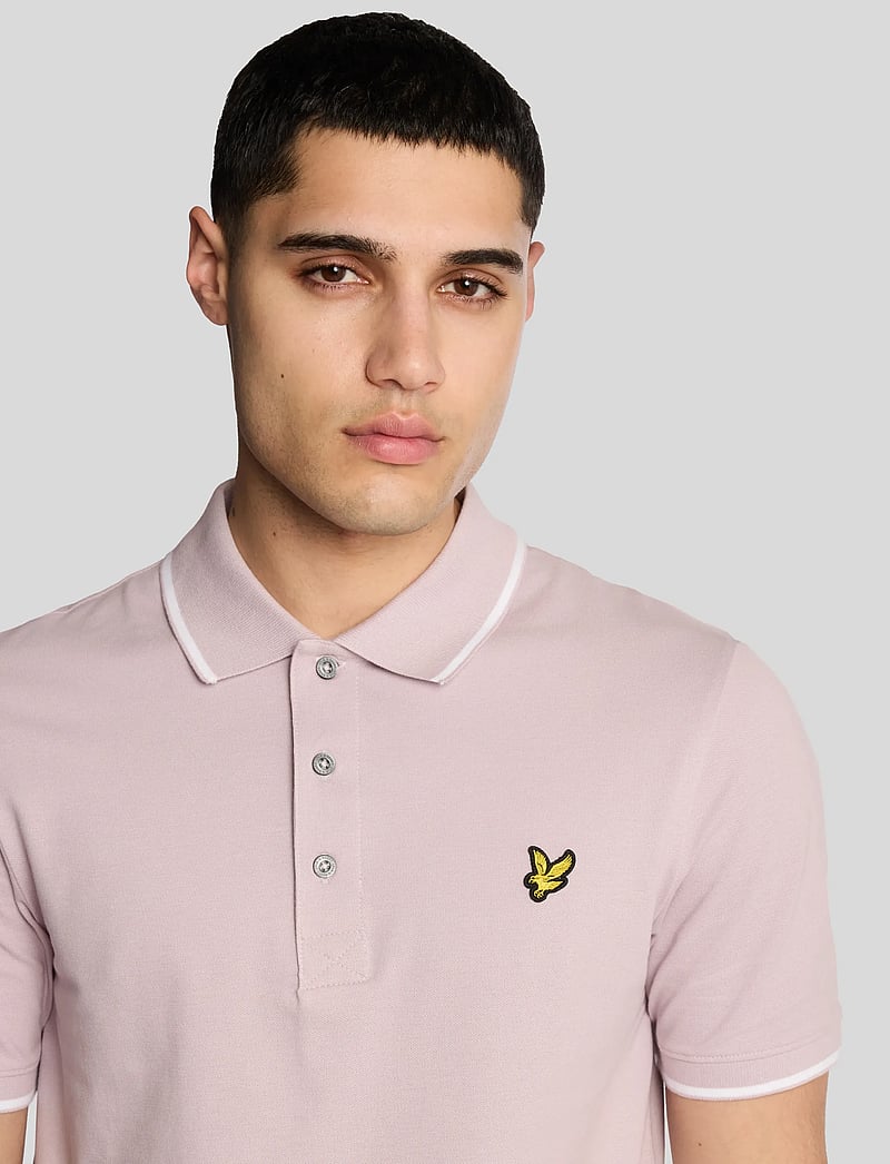 Lyle & Scott - Tipped Polo Shirt - kortærmede poloer - x809 iris/ white - 5