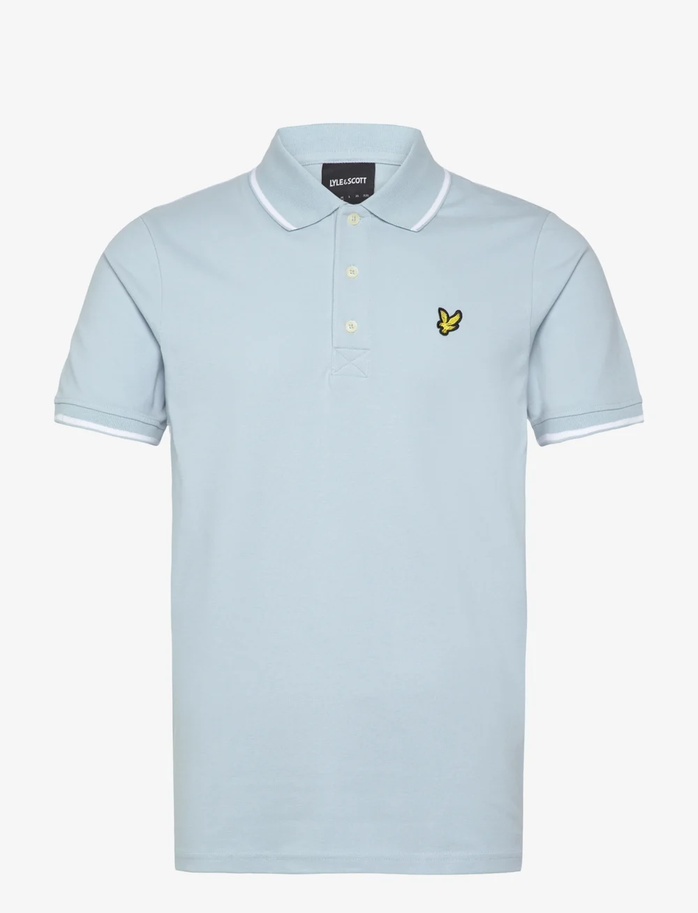 Lyle & Scott - Tipped Polo Shirt - short-sleeved polos - x810 fresh water/ white - 1