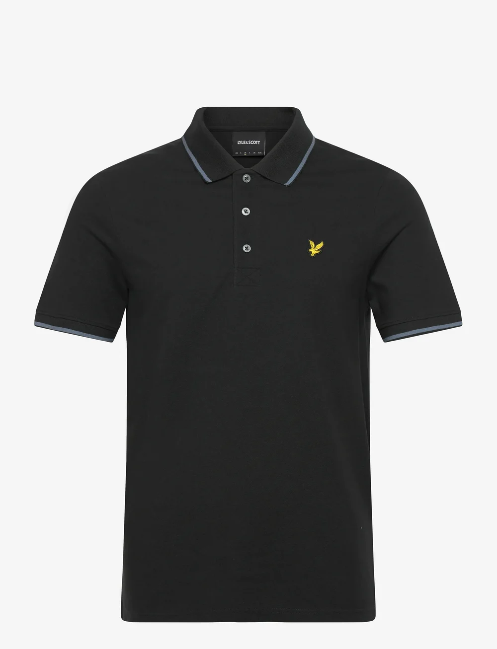 Lyle & Scott - Tipped Polo Shirt - lühikeste varrukatega polod - x938 black ice/ ocean sky - 1