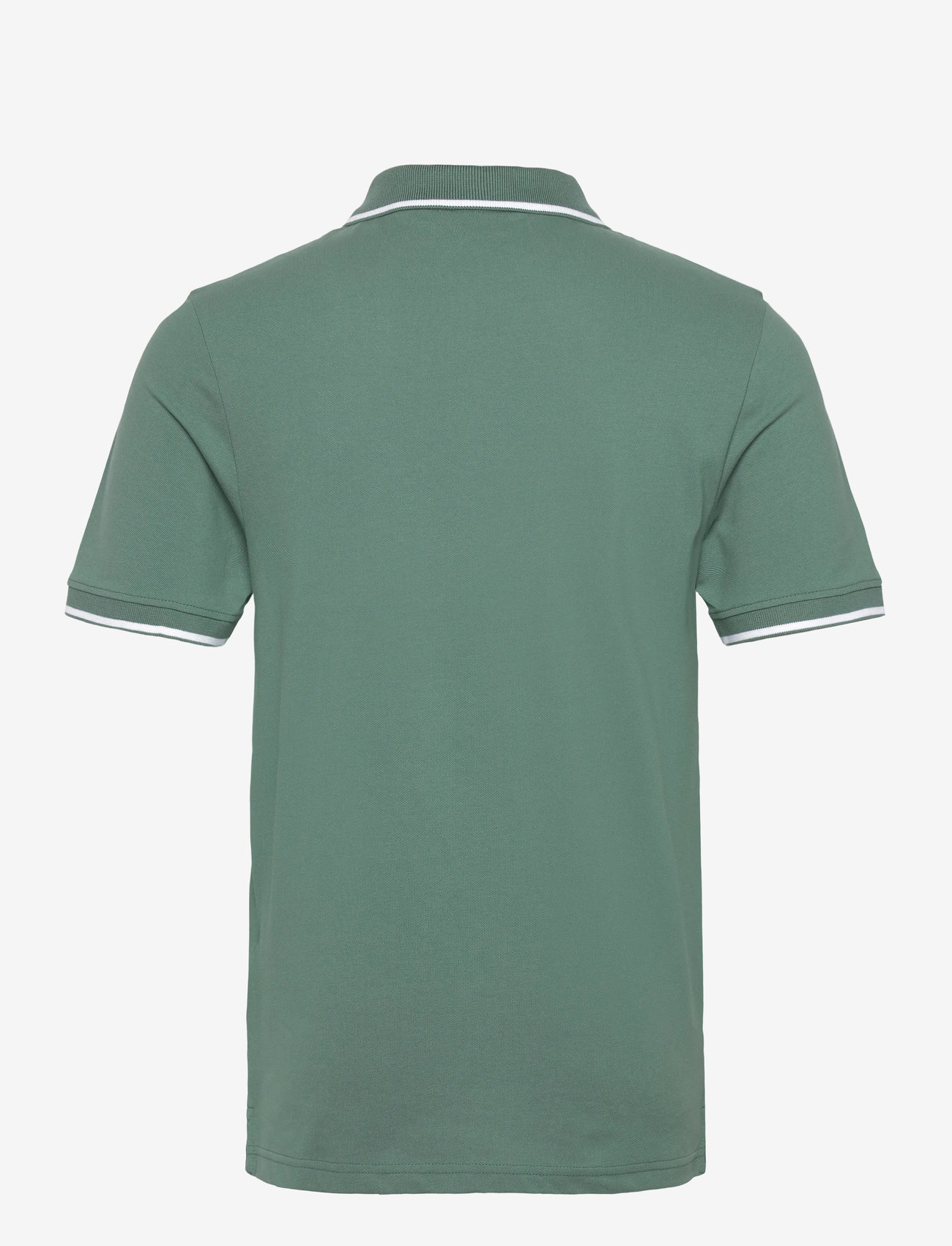 Lyle & Scott - Tipped Polo Shirt - kortærmede poloer - x939 agave green/ white - 2
