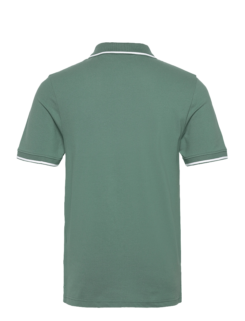 Lyle & Scott - Tipped Polo Shirt - kortærmede poloer - x939 agave green/ white - 2