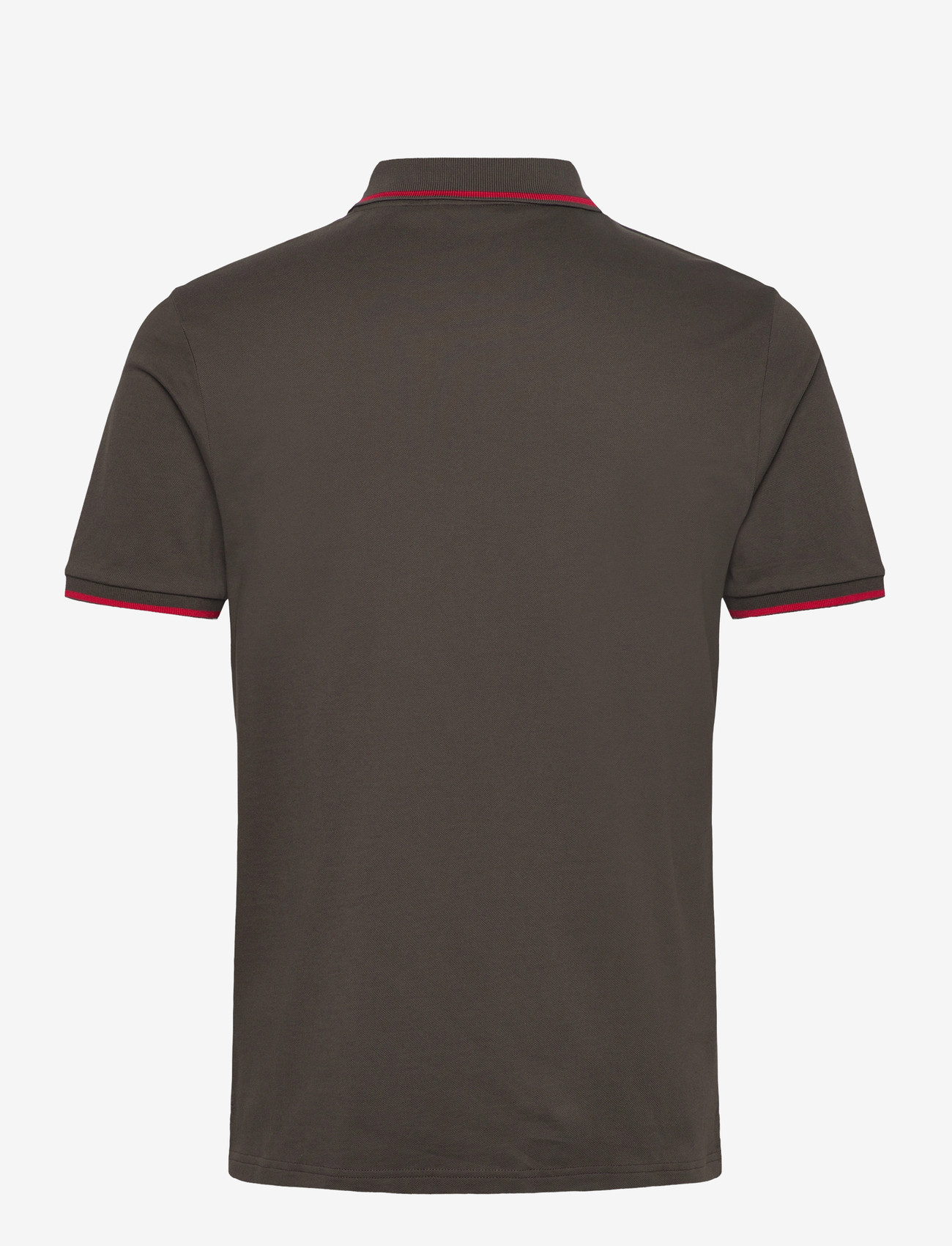 Lyle & Scott - Tipped Polo Shirt - kortærmede poloer - y168 soft black/ cherry red - 2
