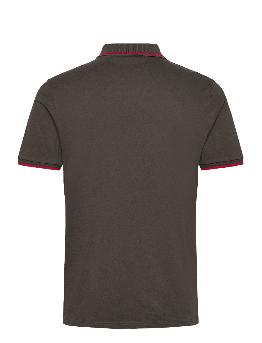 Lyle & Scott - Tipped Polo Shirt - kurzärmelig - y168 soft black/ cherry red - 2