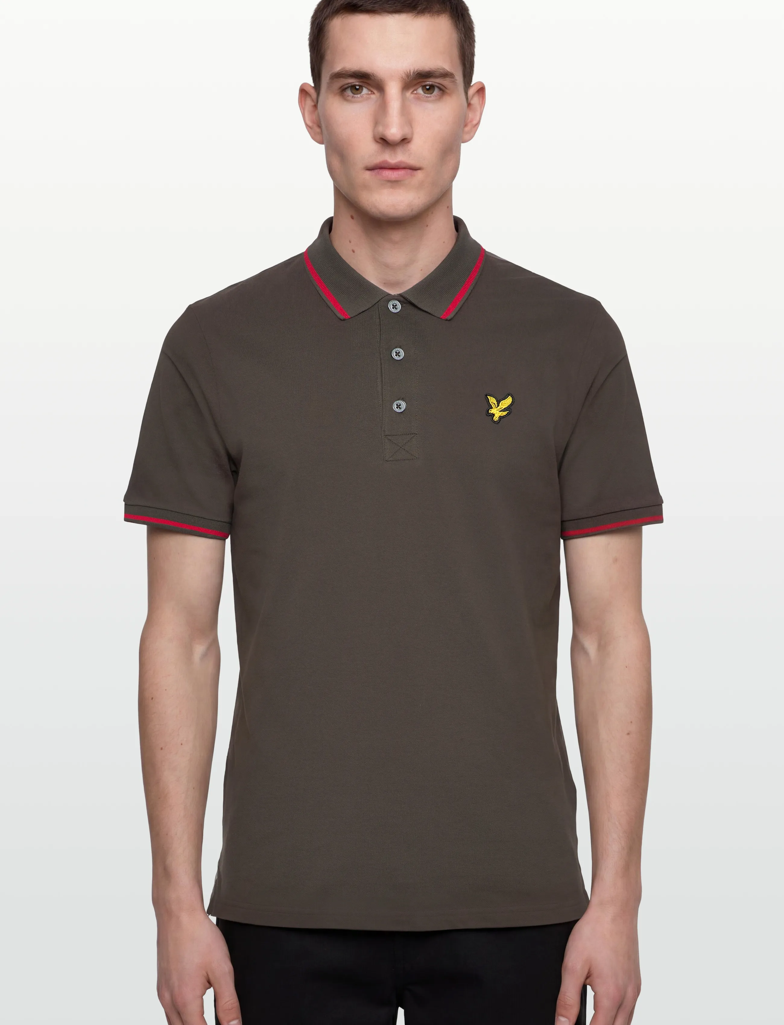 Lyle & Scott - Tipped Polo Shirt - polos à manches courtes - y168 soft black/ cherry red - 3