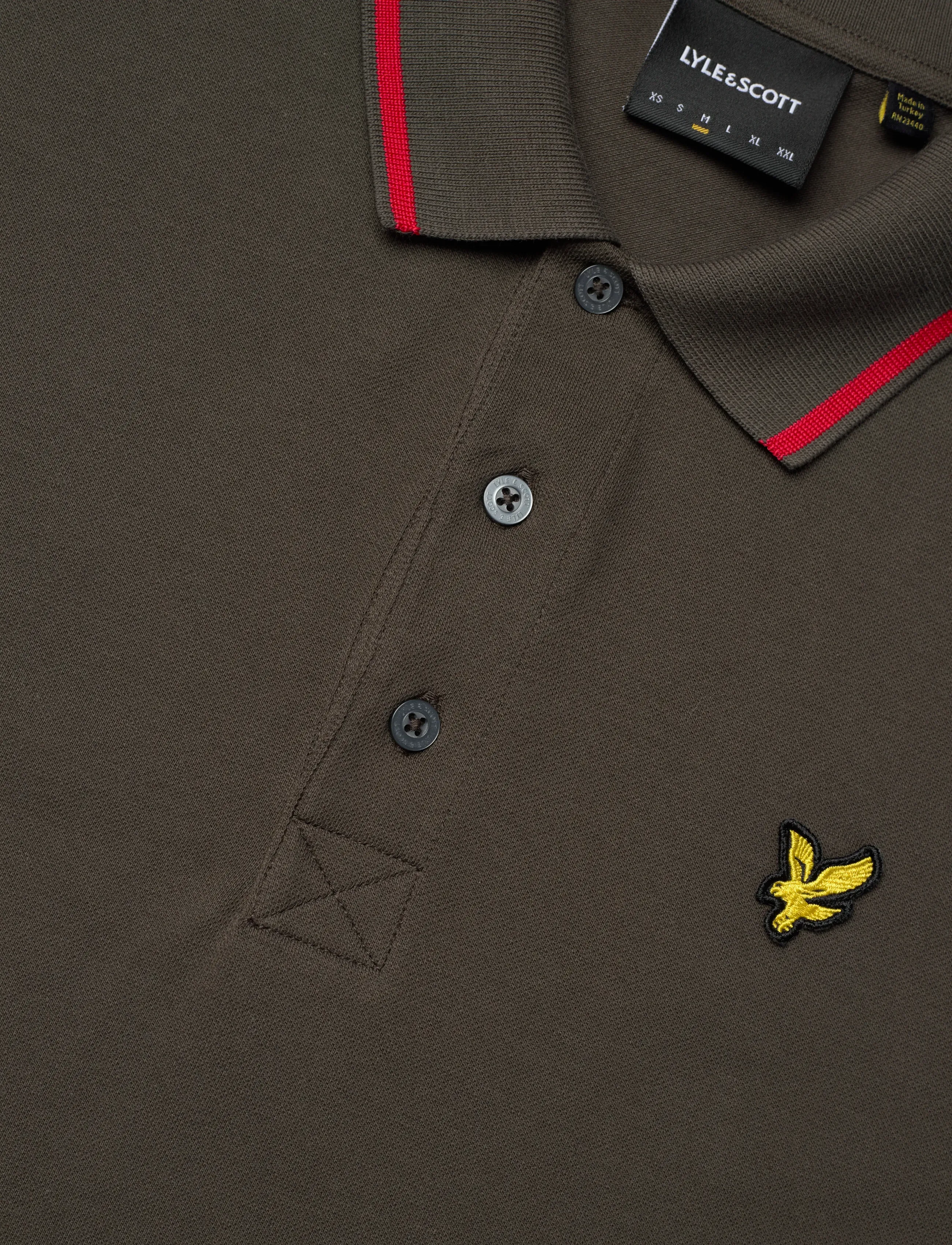 Lyle & Scott - Tipped Polo Shirt - polos à manches courtes - y168 soft black/ cherry red - 5