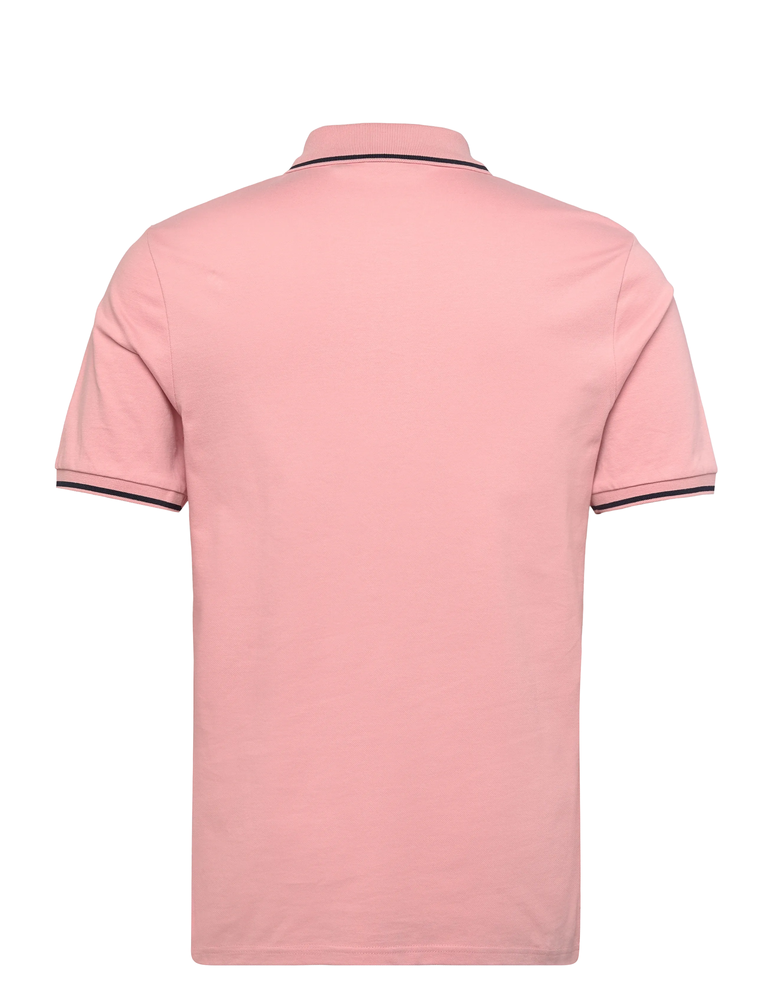 Lyle & Scott - Tipped Polo Shirt - short-sleeved polos - y165 pink grapefruit/ dark navy - 2