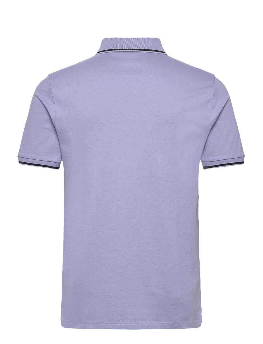 Lyle & Scott - Tipped Polo Shirt - short-sleeved polos - y167 bubble blue/ jet black - 2