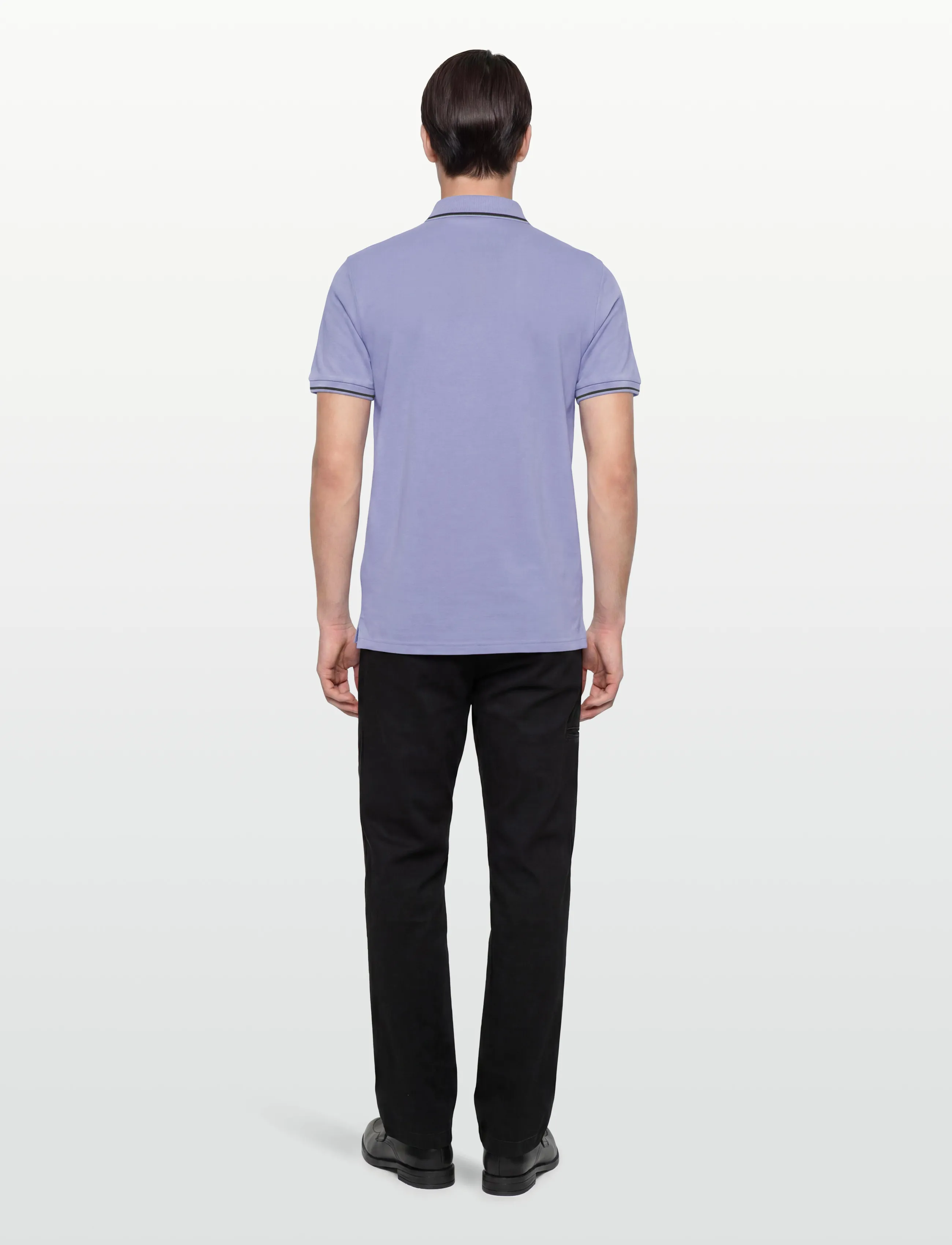 Lyle & Scott - Tipped Polo Shirt - kortärmade pikéer - y167 bubble blue/ jet black - 4