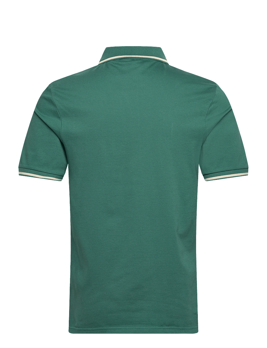Lyle & Scott - Tipped Polo Shirt - lühikeste varrukatega polod - y164 everglade/ wheat - 2