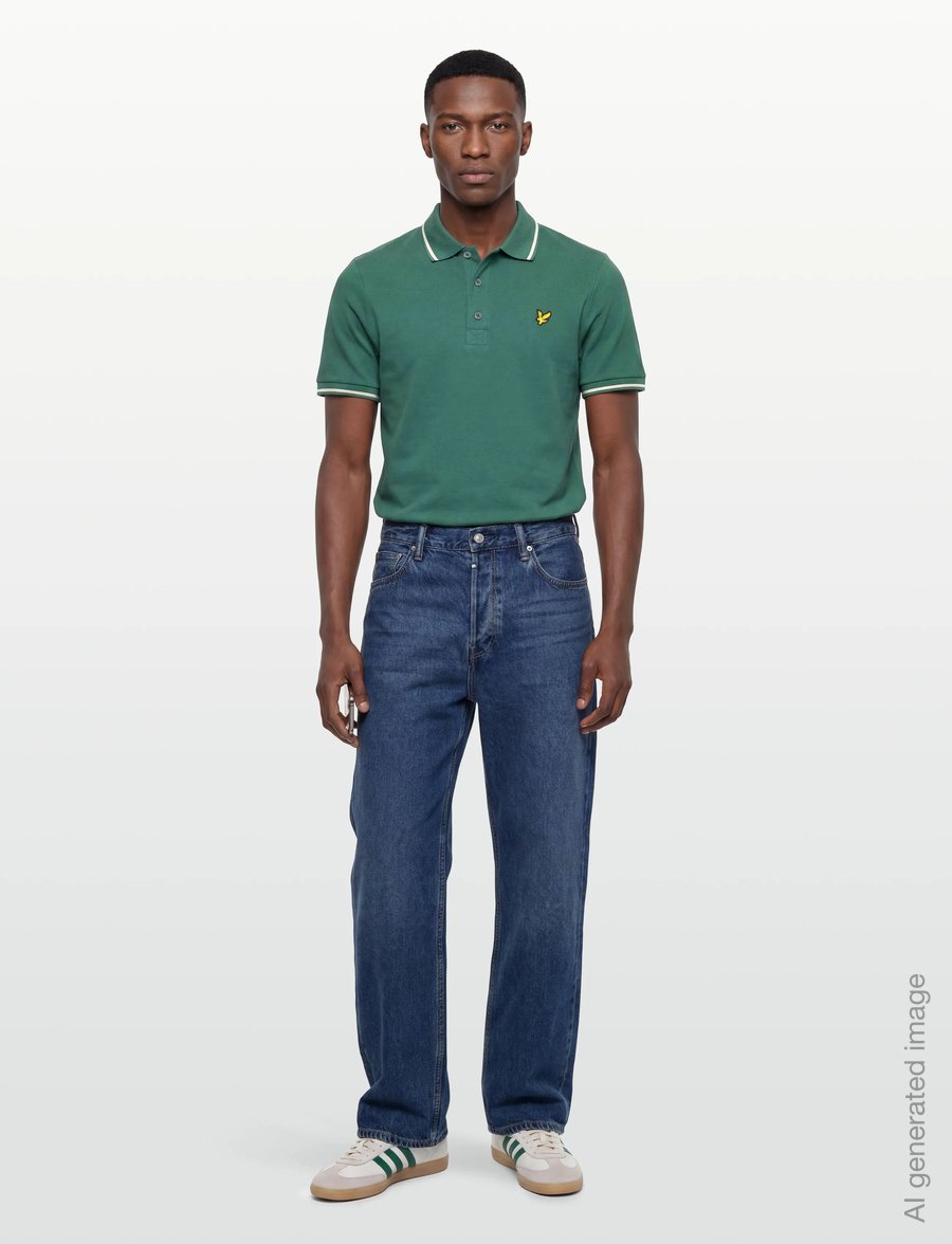Lyle & Scott - Tipped Polo Shirt - lühikeste varrukatega polod - y164 everglade/ wheat - 0