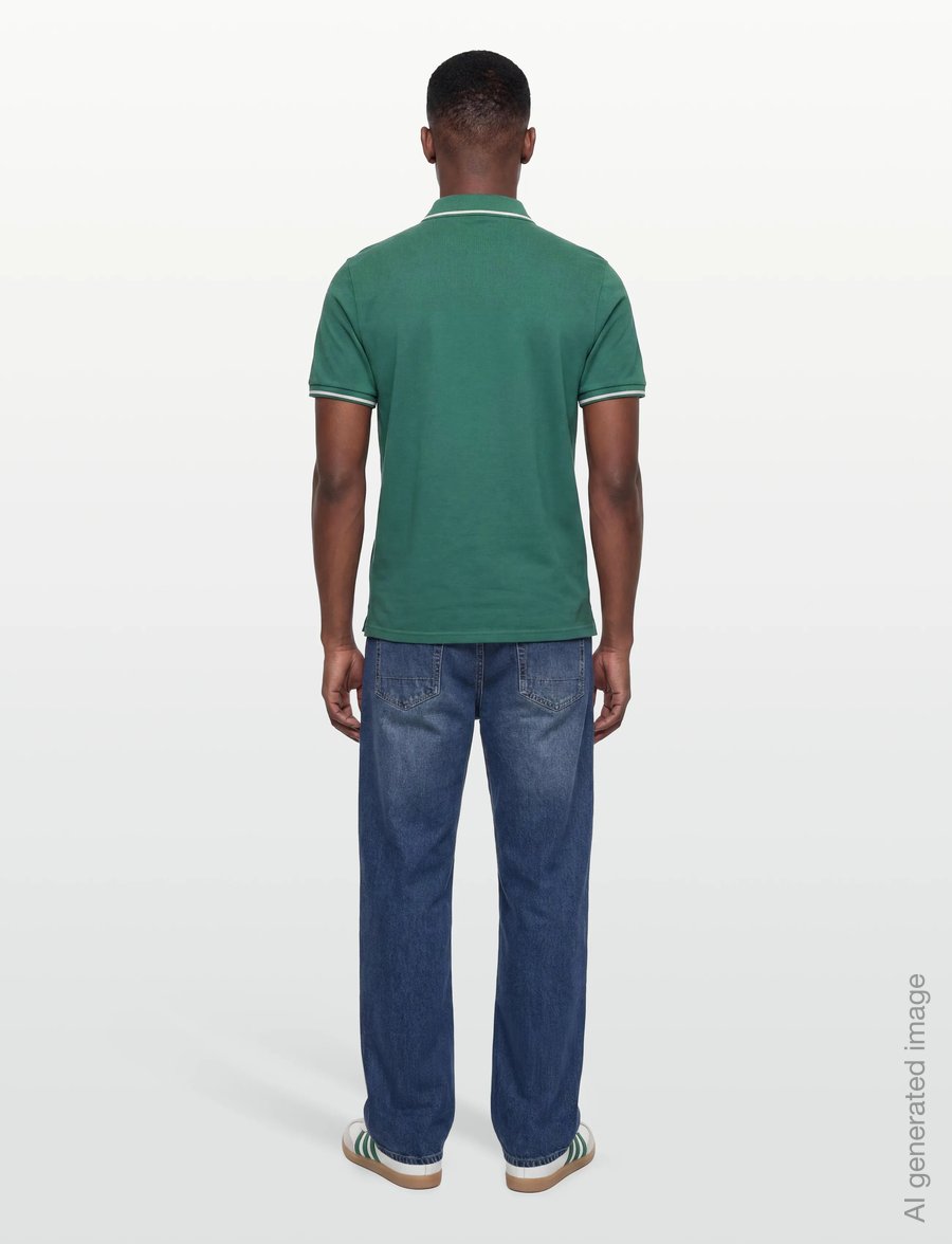 Lyle & Scott - Tipped Polo Shirt - lühikeste varrukatega polod - y164 everglade/ wheat - 4