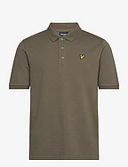 Chunky Slub Polo Shirt - W485 OLIVE