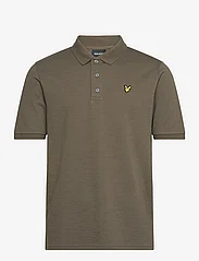Lyle & Scott - Chunky Slub Polo Shirt - kortærmede poloer - w485 olive - 0