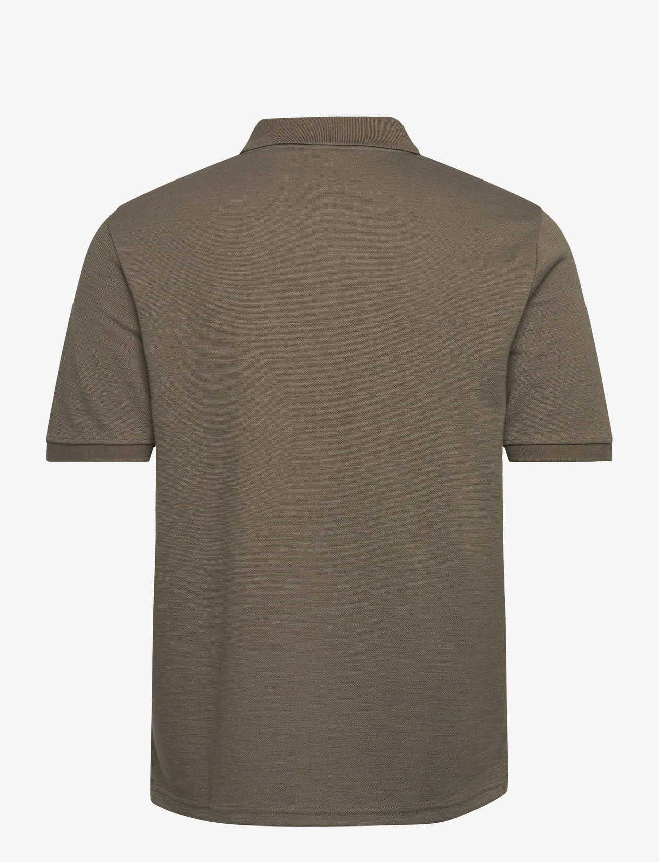 Lyle & Scott - Chunky Slub Polo Shirt - kortærmede poloer - w485 olive - 1