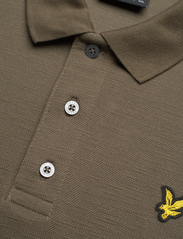 Lyle & Scott - Chunky Slub Polo Shirt - kortærmede poloer - w485 olive - 6