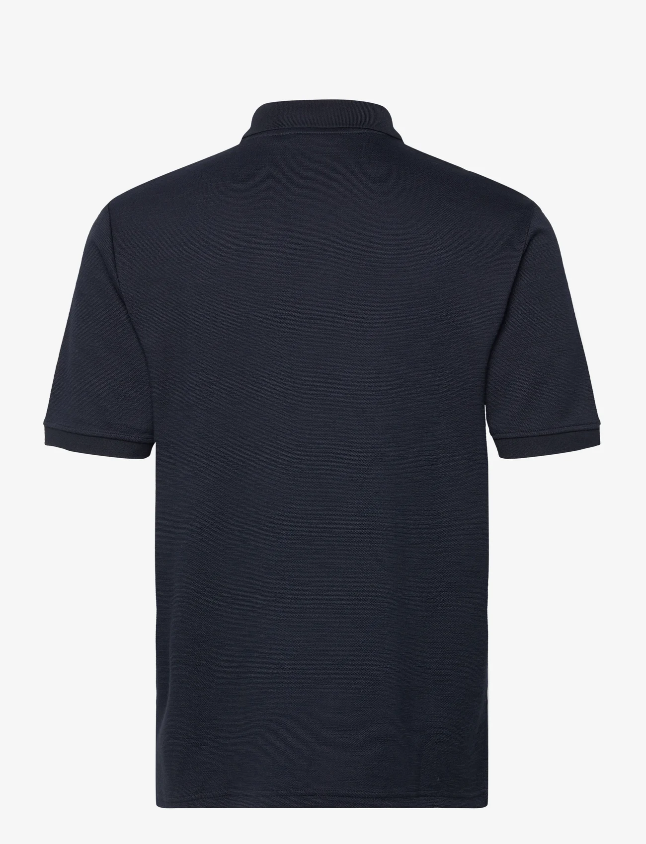 Lyle & Scott - Chunky Slub Polo Shirt - short-sleeved polos - z271 dark navy - 1