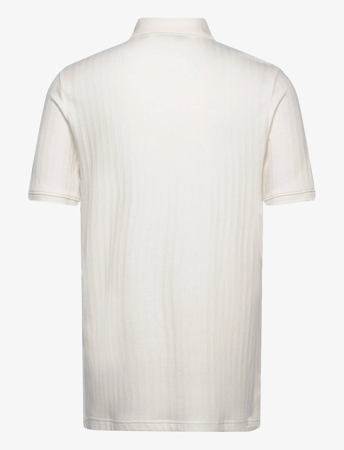 Lyle & Scott - Textured Stripe Polo Shirt - menn - x157 chalk - 1