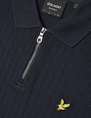 Lyle & Scott - Textured Stripe Polo Shirt - vyrams - z271 dark navy - 2