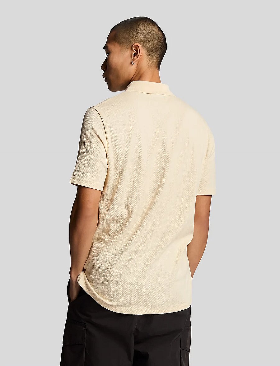 Lyle & Scott - Crepe Polo Shirt - x588 luna - 3