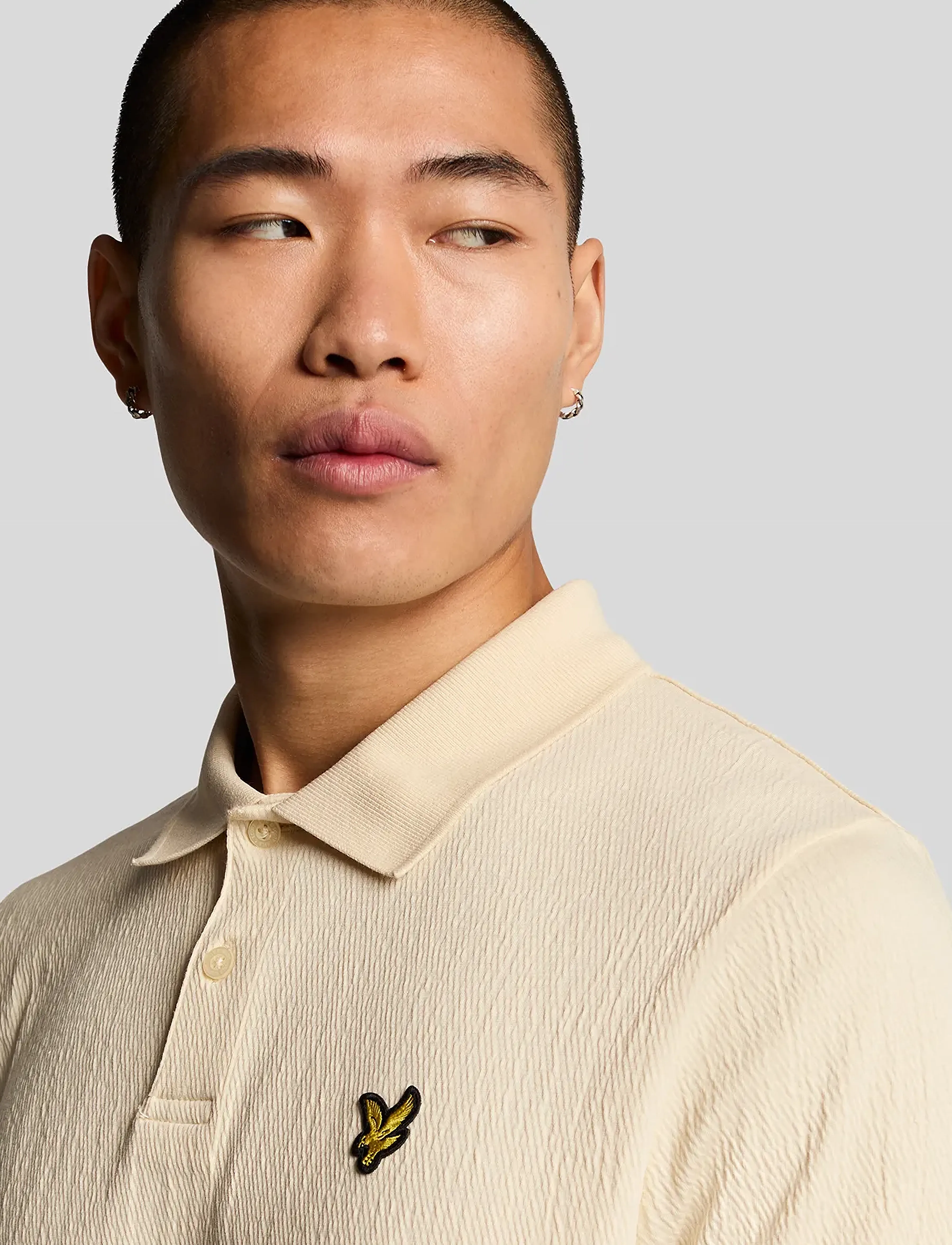 Lyle & Scott - Crepe Polo Shirt - x588 luna - 4