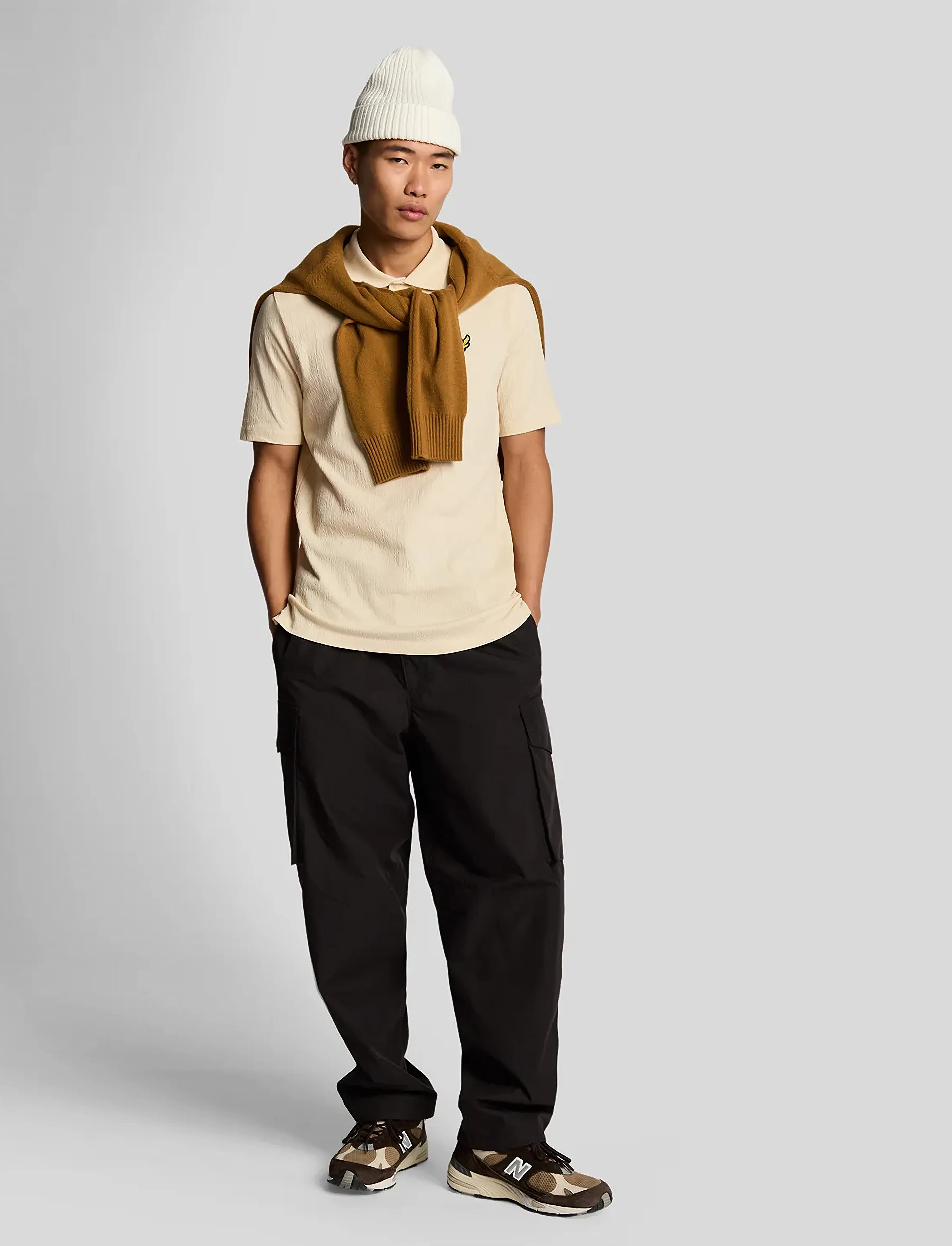 Lyle & Scott - Crepe Polo Shirt - x588 luna - 5