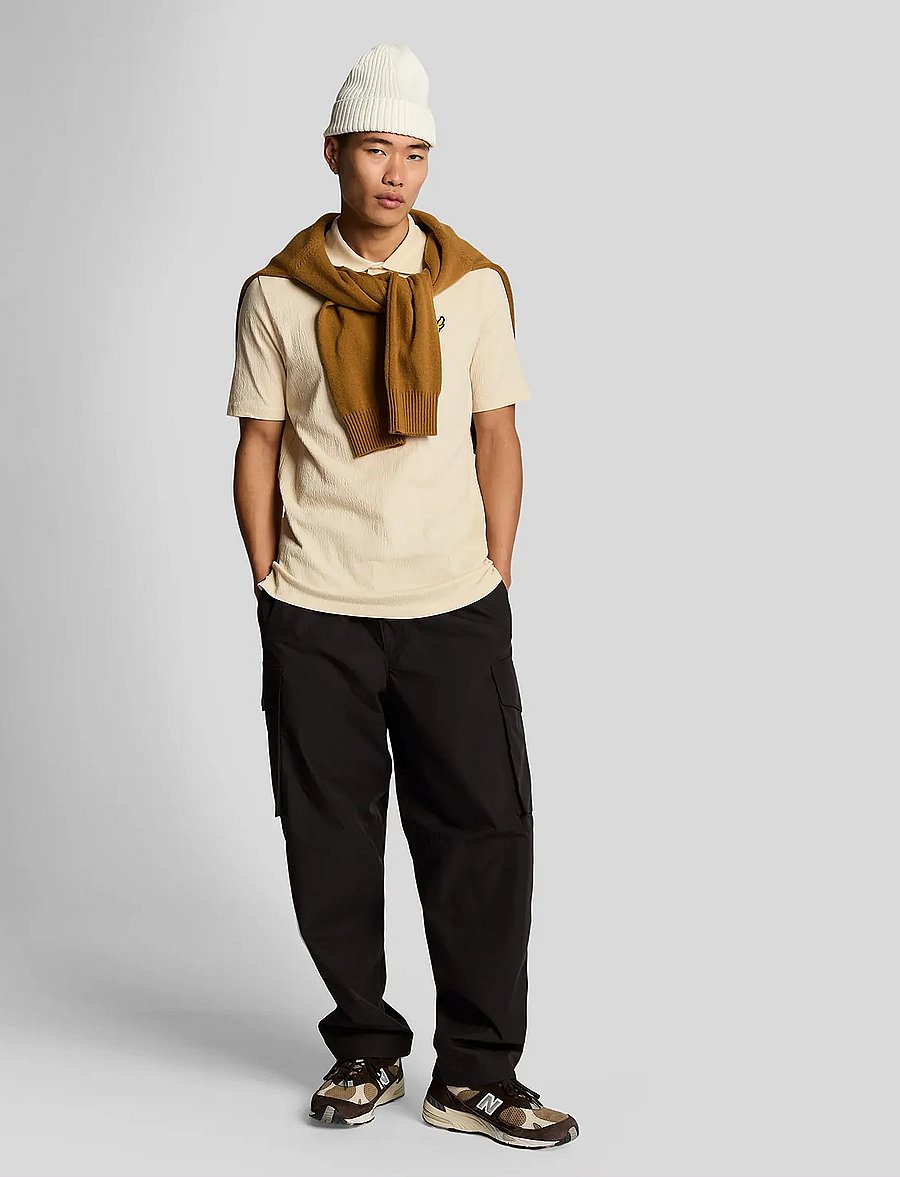 Lyle & Scott - Crepe Polo Shirt - x588 luna - 5