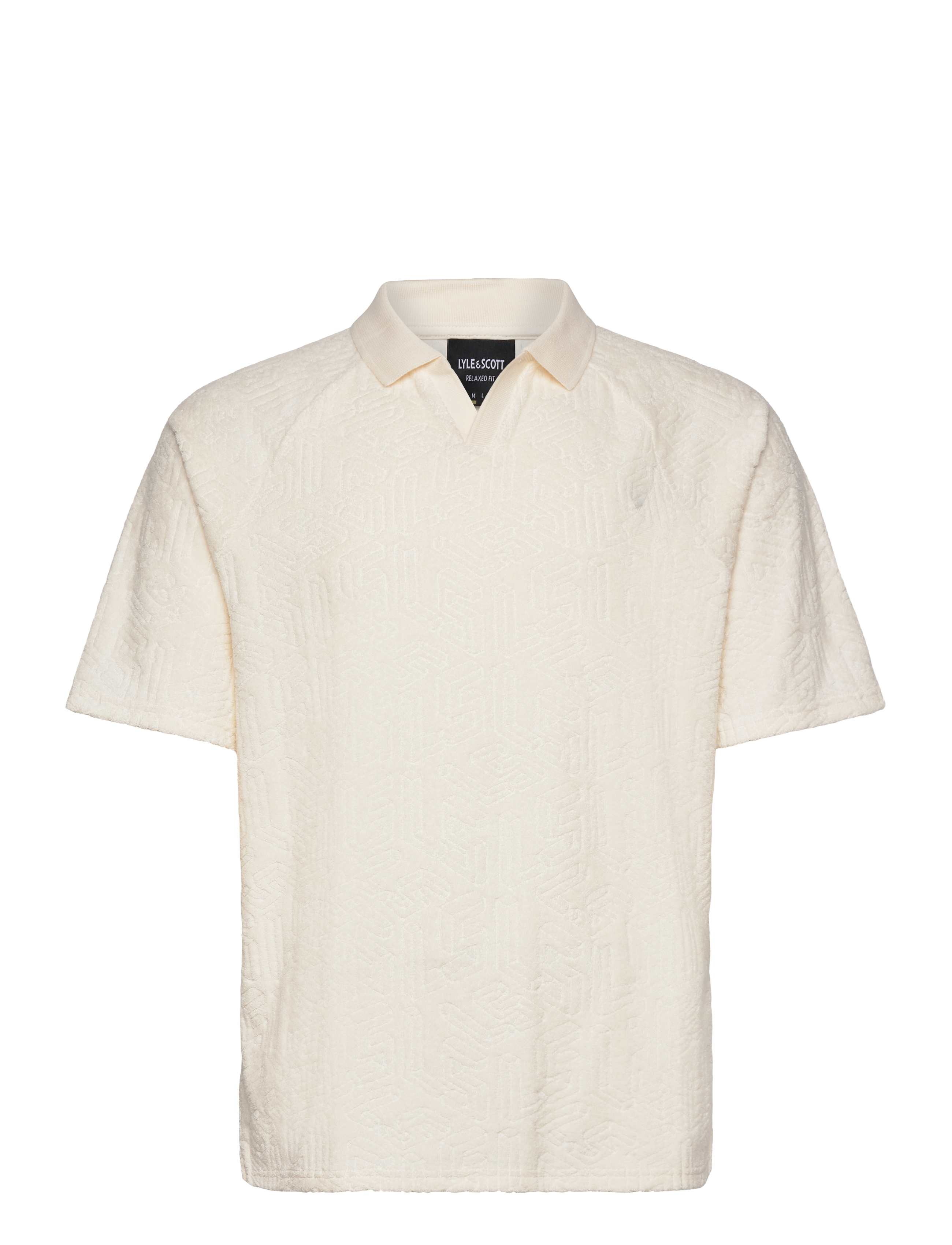 Lyle & Scott Emblem Towelling Polo Shirt - Strickmode - X157 CHALK / cream